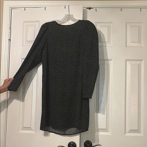 H&M Black and Gold Sheath Dress with Long Sleeves